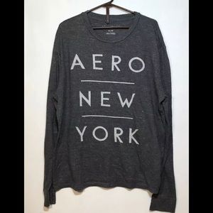 Aeropostale XL Gray Thermal Style Long Sleeve Shirt Men's